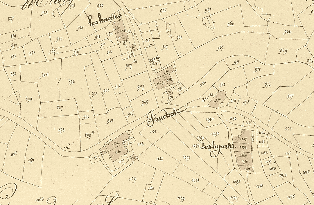 le bâti du secteur Truchet aval