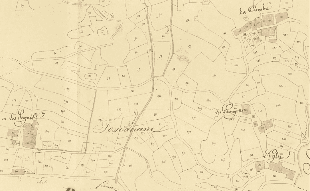 le bâti de la Combe, de la Grangette et des Sagnes