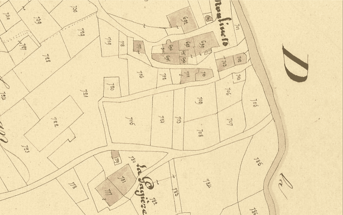 le bâti des Moulinets Hauts et de la Gagière
