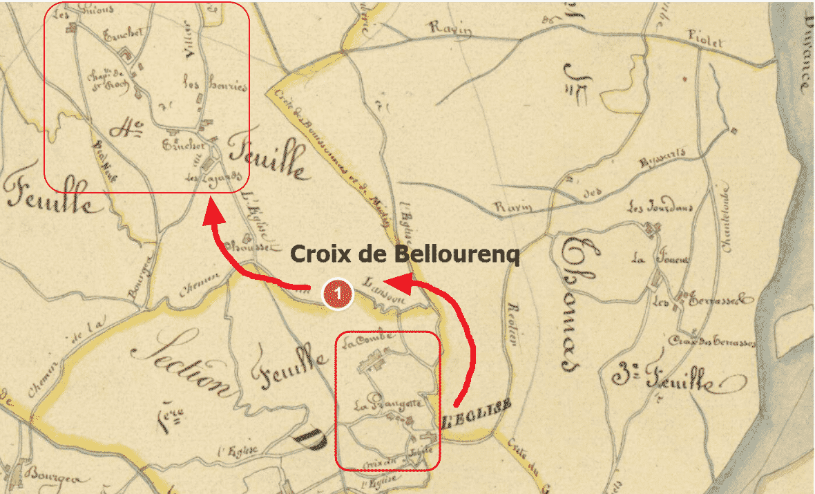 situation de la Croix de Bellourenq