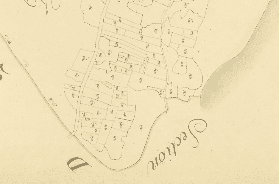 extrait de la feuille 3 de la section B du Cros et Saint-Thomas